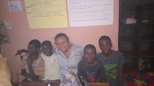 Bamigboye with some of the children